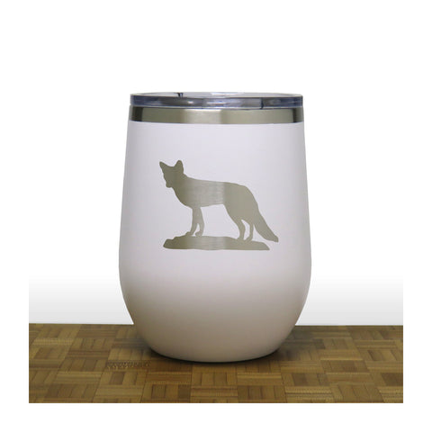 White - Fox 3 PC 12oz STEMLESS WINE - Copyright Hues in Glass