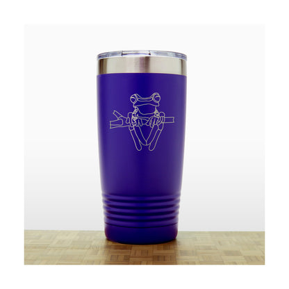 Purple - Tree Frog 20 oz Insulated Tumbler - Copyright Hues in Glass