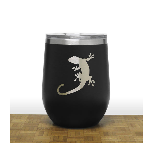 Black - Gecko PC 12oz STEMLESS WINE - Copyright Hues in Glass