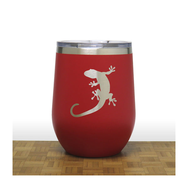 Red - Gecko PC 12oz STEMLESS WINE - Copyright Hues in Glass