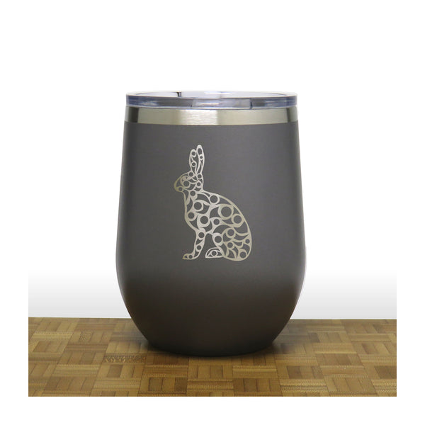 Grey - Hare PC 12oz STEMLESS WINE - Copyright Hues in Glass