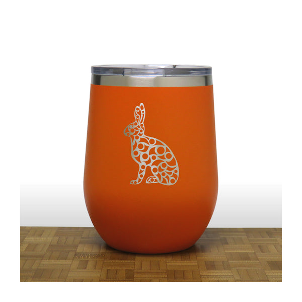 Orange - Hare PC 12oz STEMLESS WINE - Copyright Hues in Glass