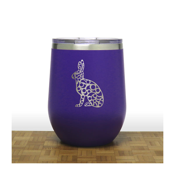 Purple - Hare PC 12oz STEMLESS WINE - Copyright Hues in Glass