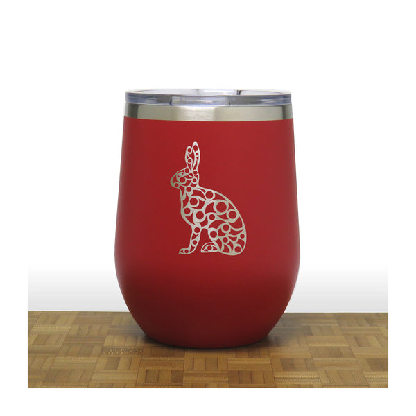 Red - Hare PC 12oz STEMLESS WINE - Copyright Hues in Glass