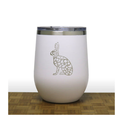 White - Hare PC 12oz STEMLESS WINE - Copyright Hues in Glass