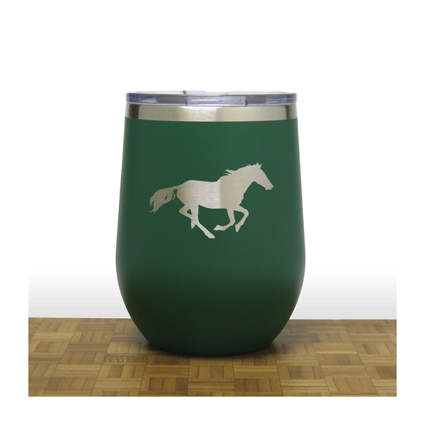 Green - PC 12oz STEMLESS WINE - Copyright Hues in Glass