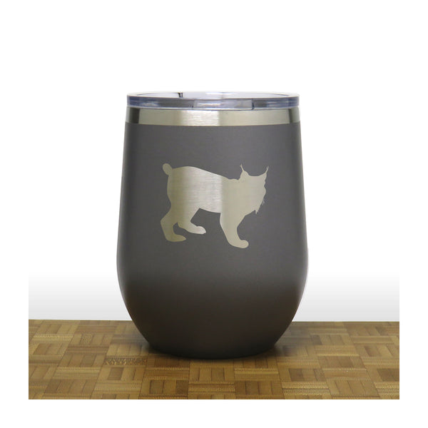Grey - Lynx PC 12oz STEMLESS WINE - Copyright Hues in Glass