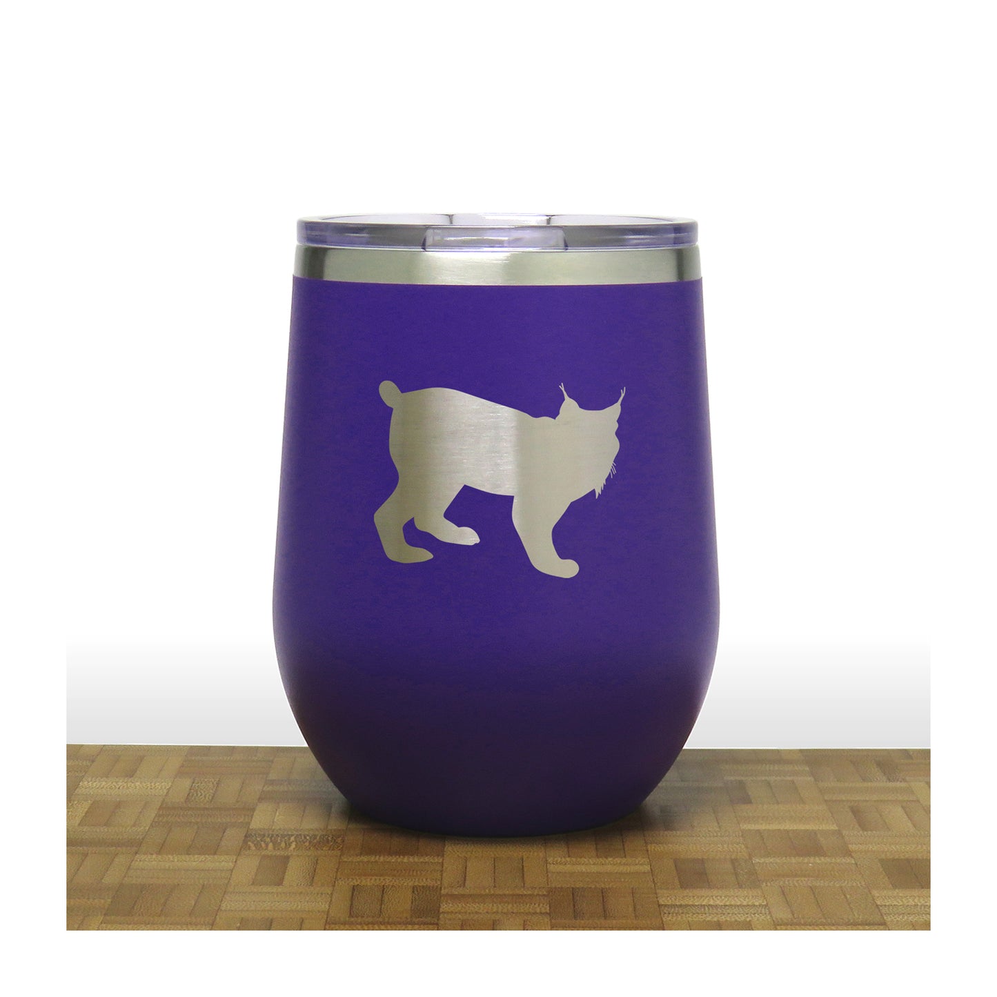Purple - Lynx PC 12oz STEMLESS WINE - Copyright Hues in Glass