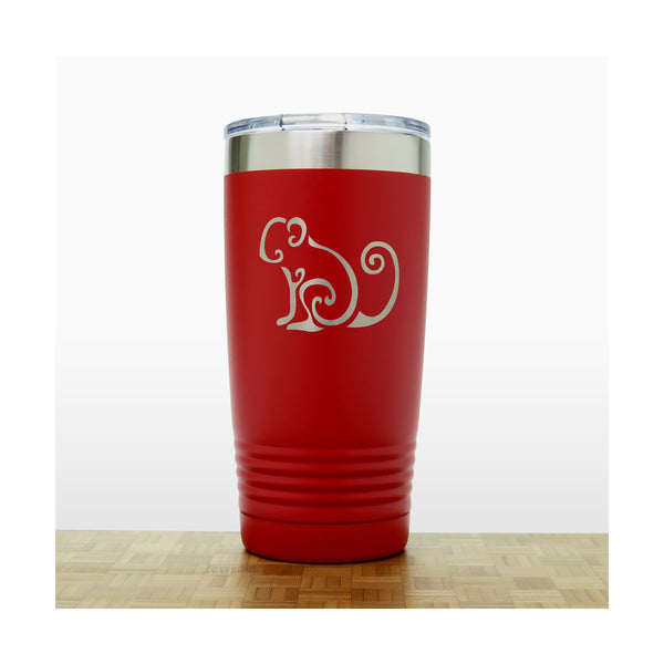 Red - Monkey 20 oz Insulated Tumbler - Copyright Hues in Glass
