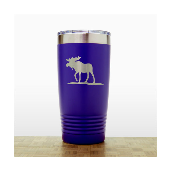 Purple - Moose_2 20 oz Insulated Tumbler - Copyright Hues in Glass