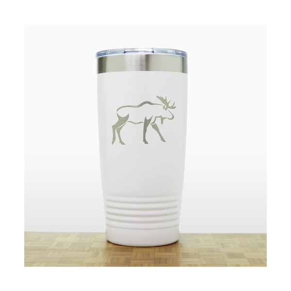 White Moose 20 oz Insulated Tumbler - Copyright Hues in Glass
