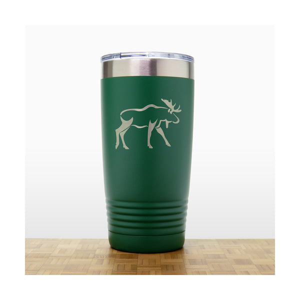 Green Moose_3 20 oz Insulated Tumbler - Copyright Hues in Glass