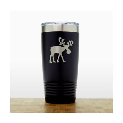 Whimsical Moose Engraved Insulated 20oz Travel Tumbler - Design 2