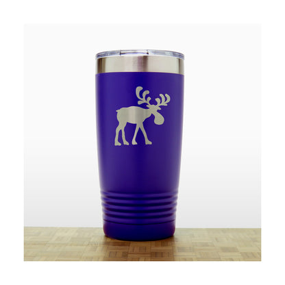 Whimsical Moose Engraved Insulated 20oz Travel Tumbler - Design 2