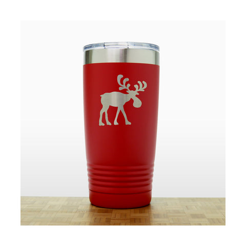 Whimsical Moose Engraved Insulated 20oz Travel Tumbler - Design 2