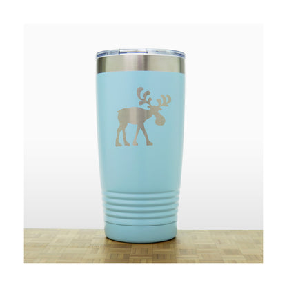 Whimsical Moose Engraved Insulated 20oz Travel Tumbler - Design 2