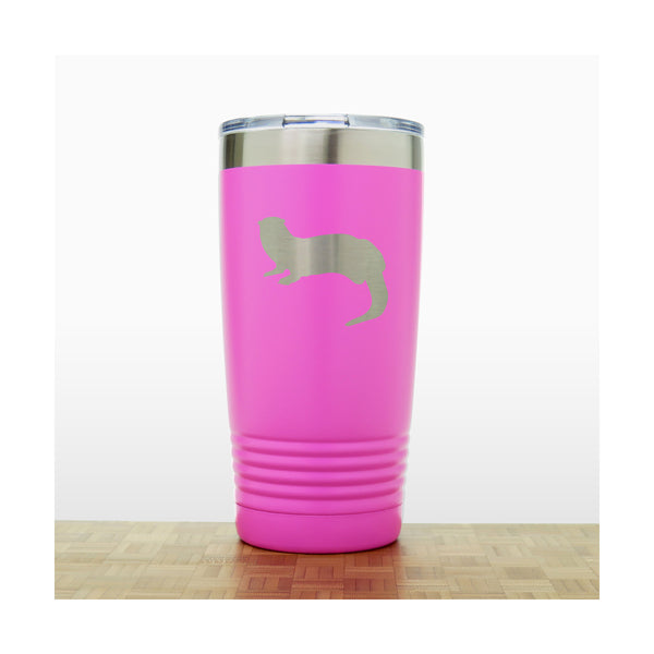 Pink - Otter 20 oz Insulated Tumbler - Copyright Hues in Glass