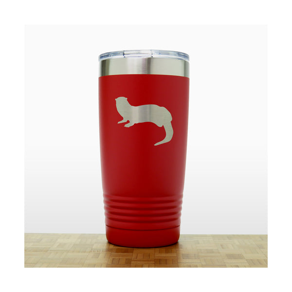 Red - Otter 20 oz Insulated Tumbler - Copyright Hues in Glass
