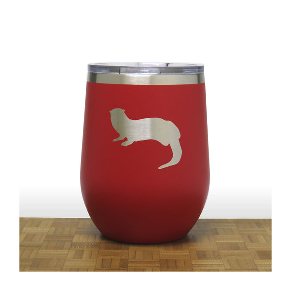 Red - Otter PC 12oz STEMLESS WINE - Copyright Hues in Glass