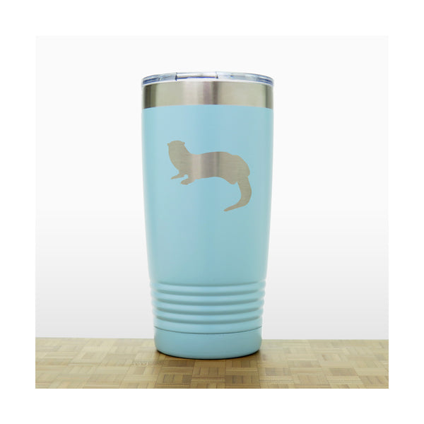 Teal - Otter 20 oz Insulated Tumbler - Copyright Hues in Glass