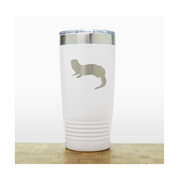 White - Otter 20 oz Insulated Tumbler - Copyright Hues in Glass