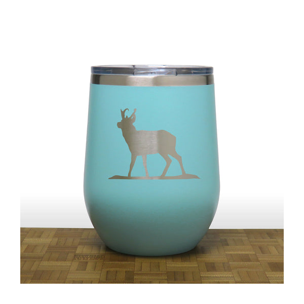 Teal - PC 12oz STEMLESS WINE - Copyright Hues in Glass