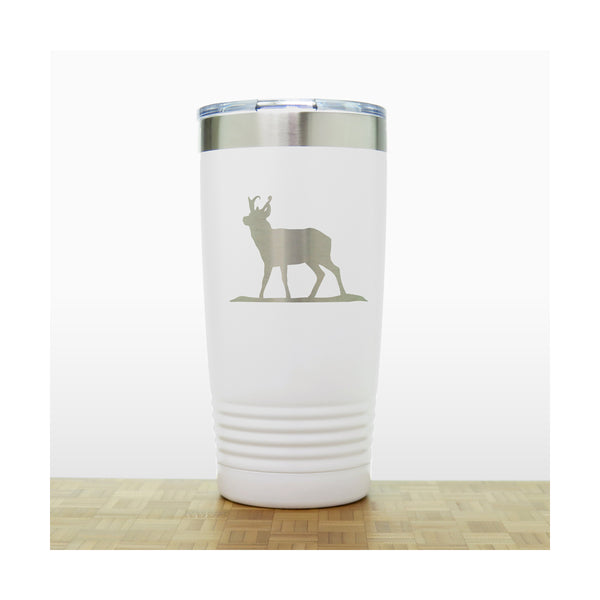White - Pronghorn20 oz Insulated Tumbler - Copyright Hues in Glass