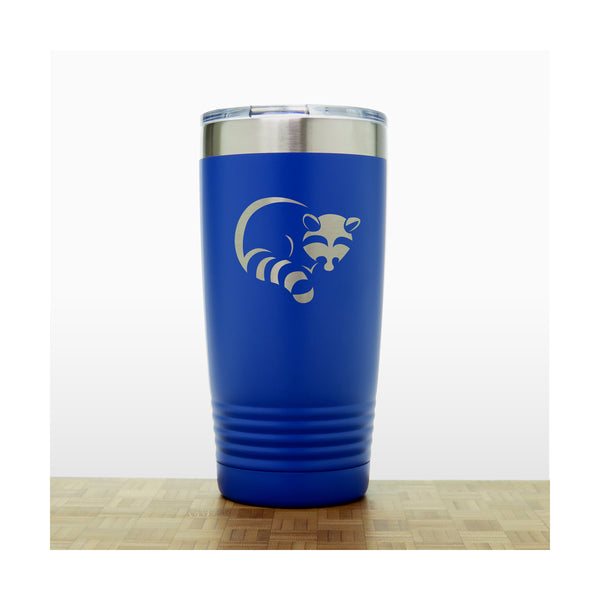 Blue - Raccoon 20 oz Insulated Tumbler - Copyright Hues in Glass