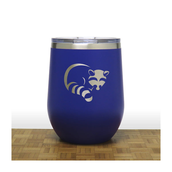 Blue - Raccoon PC 12oz STEMLESS WINE - Copyright Hues in Glass