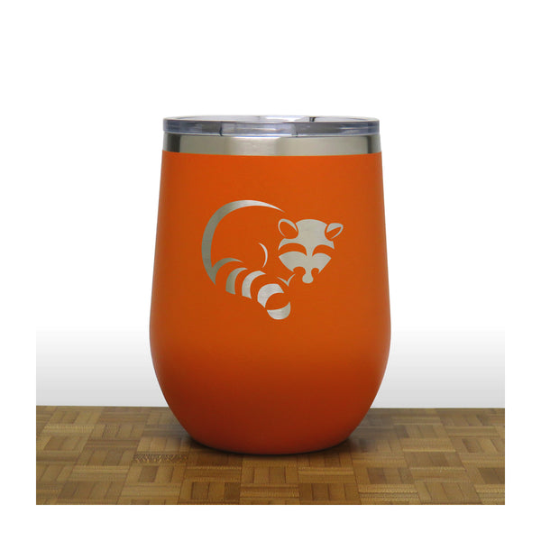 Orange - Raccoon PC 12oz STEMLESS WINE - Copyright Hues in Glass