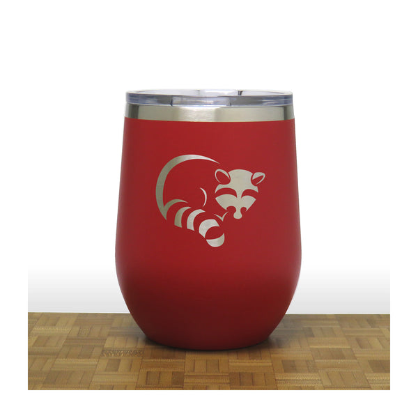 Red - Raccoon PC 12oz STEMLESS WINE - Copyright Hues in Glass