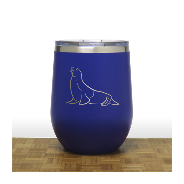 Blue - PC 12oz STEMLESS WINE - Copyright Hues in Glass