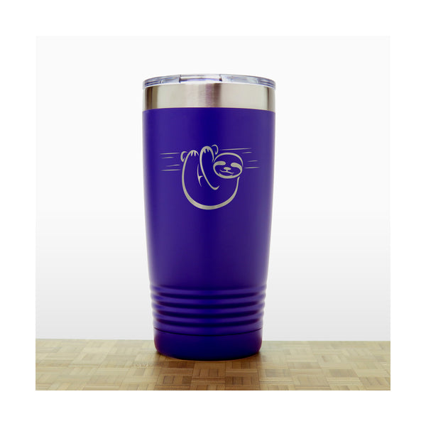 Purple Sloth 20 oz Insulated Tumbler - Copyright Hues in Glass