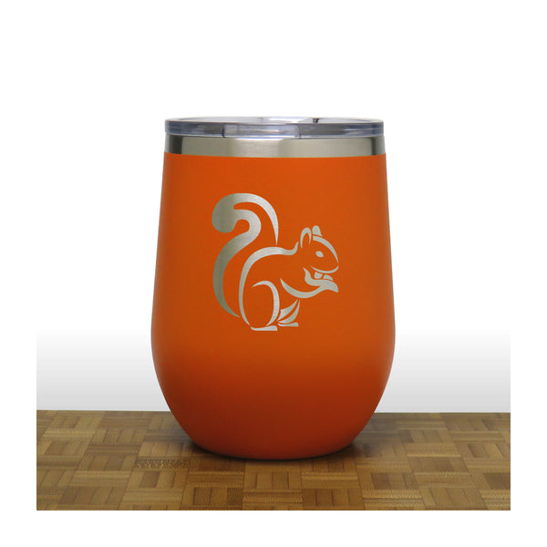 Orange - Squirrel PC 12oz STEMLESS WINE - Copyright Hues in Glass