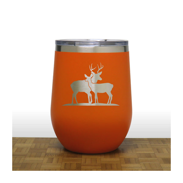 Orange - Stag and Doe PC 12oz STEMLESS WINE - Copyright Hues in Glass