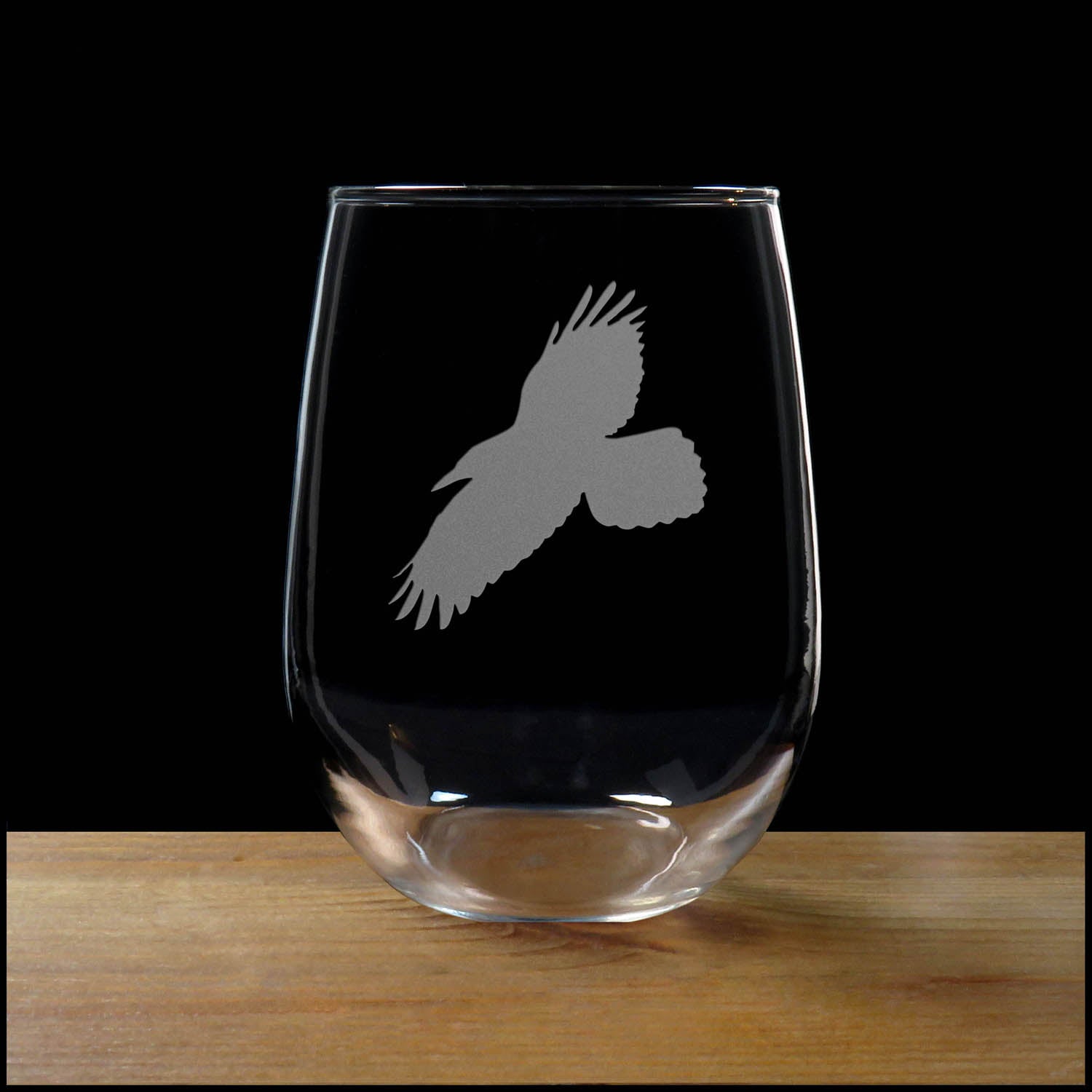 Crow  Stemless Wine Glass