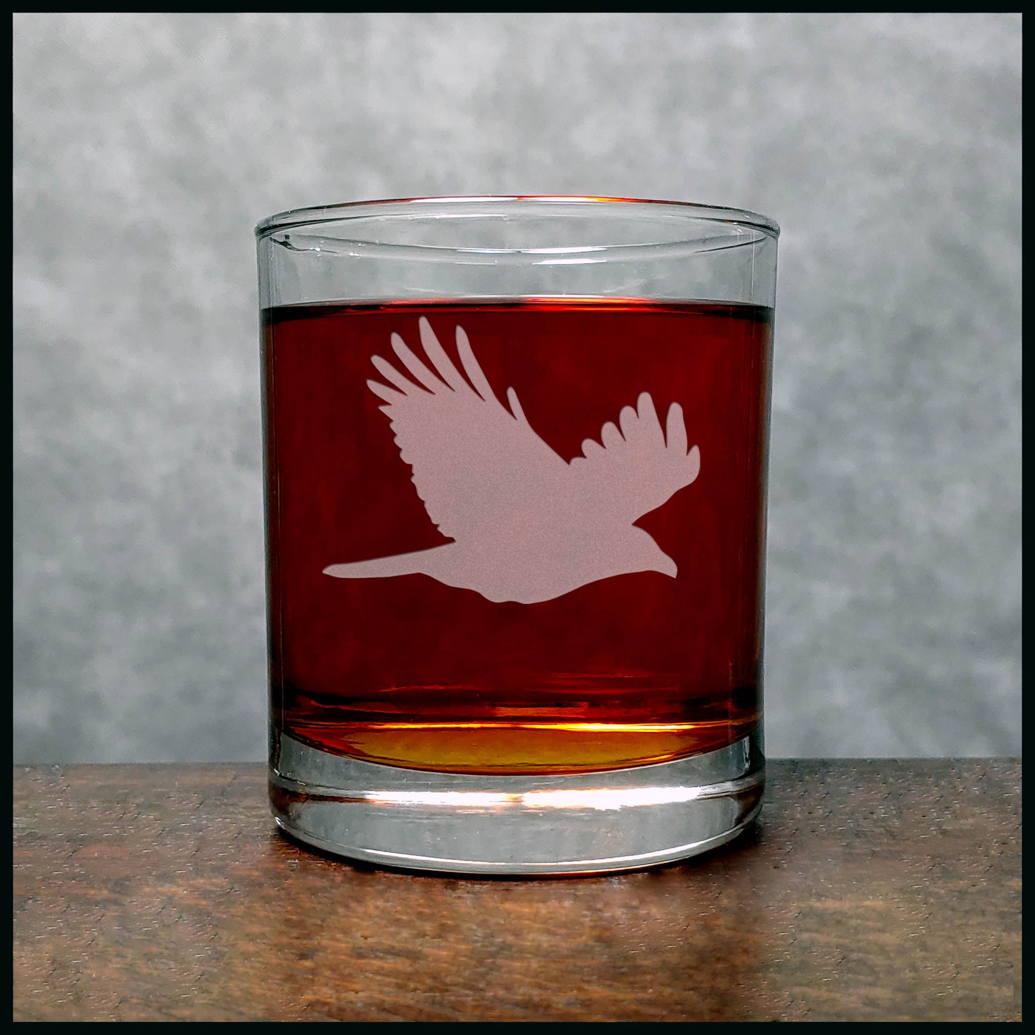 Flying Crow Whisky Glass - Copyright Hues in Glass