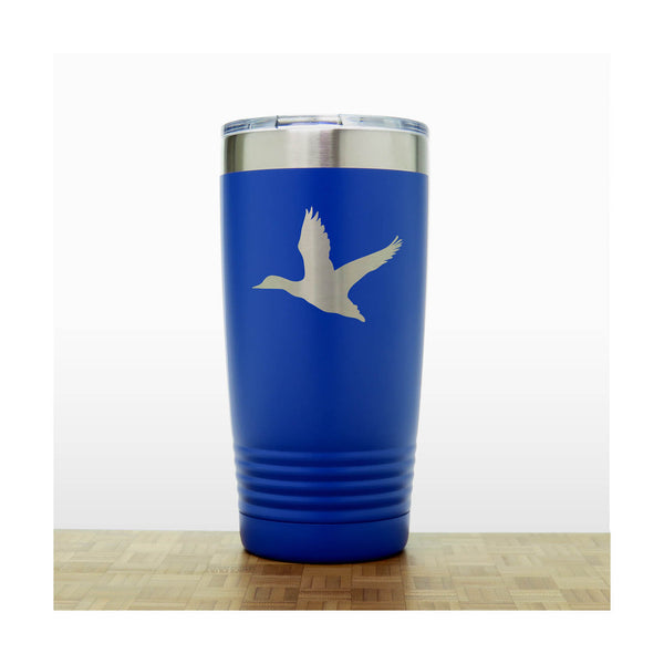 Blue - Flying Duck 20 oz Insulated Tumbler - Copyright Hues in Glass