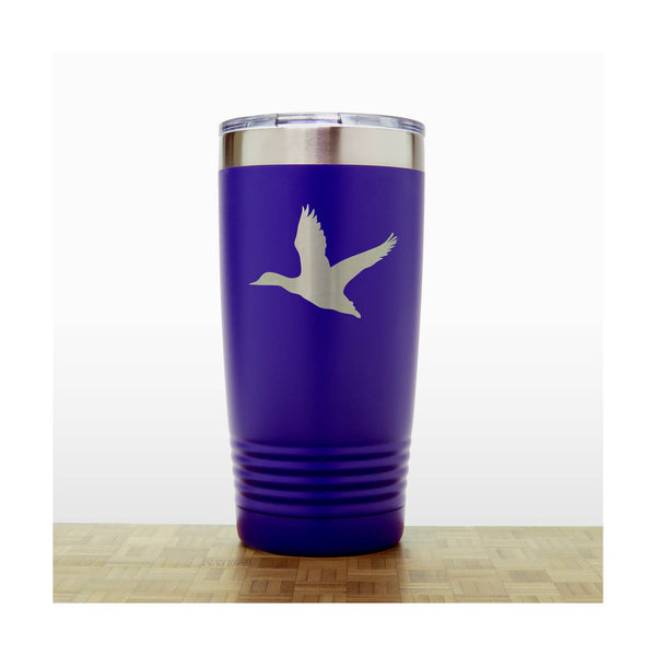 Purple - Flying Duck 20 oz Insulated Tumbler - Copyright Hues in Glass