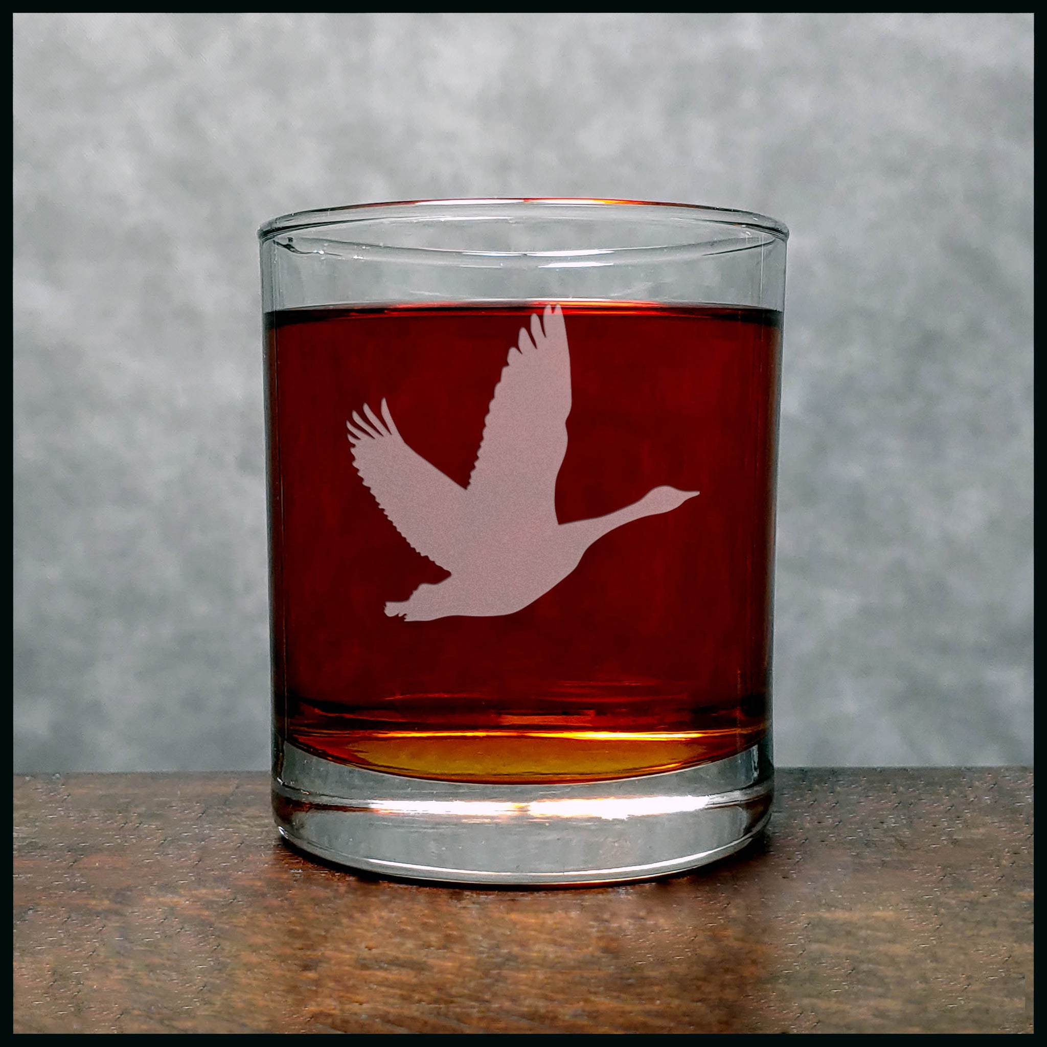 Flying Goose Whisky Glass - Copyright Hues in Glass