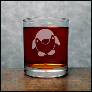 Cute Penguin Whisky Glass - Copyright Hues in Glass