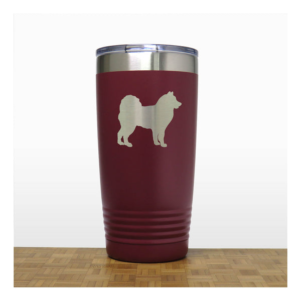 Maroon - Alaskan Eskimo 20 oz Insulated Tumbler - Copyright Hues in Glass