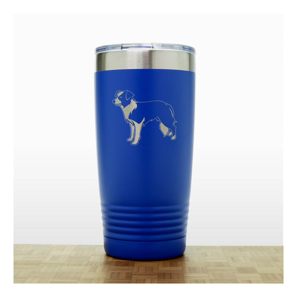 Blue - Border Collie 20 oz Insulated Tumbler - Copyright Hues in Glass