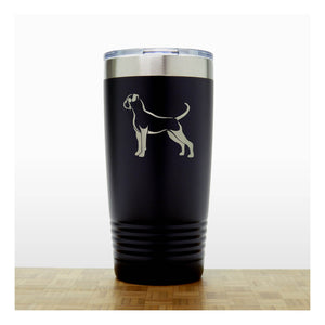 Black - Boxer 20 oz Insulated Tumbler - Copyright Hues in Glass
