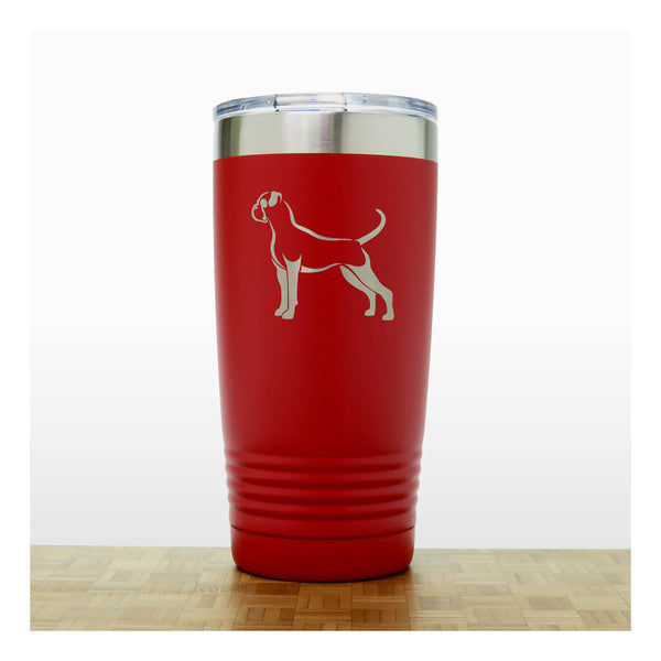 Red - Boxer 20 oz Insulated Tumbler - Copyright Hues in Glass
