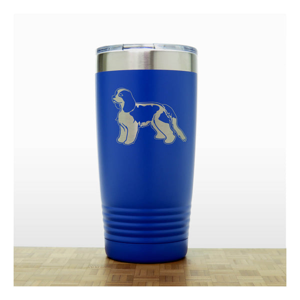 Blue - Cavalier King Charles - 20 oz Insulated Tumbler - Copyright Hues in Glass