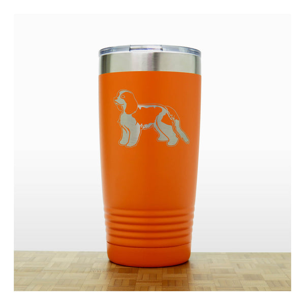 Orange - Cavalier King Charles - 20 oz Insulated Tumbler - Copyright Hues in Glass