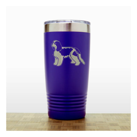 Purple - Cavalier King Charles - 20 oz Insulated Tumbler - Copyright Hues in Glass