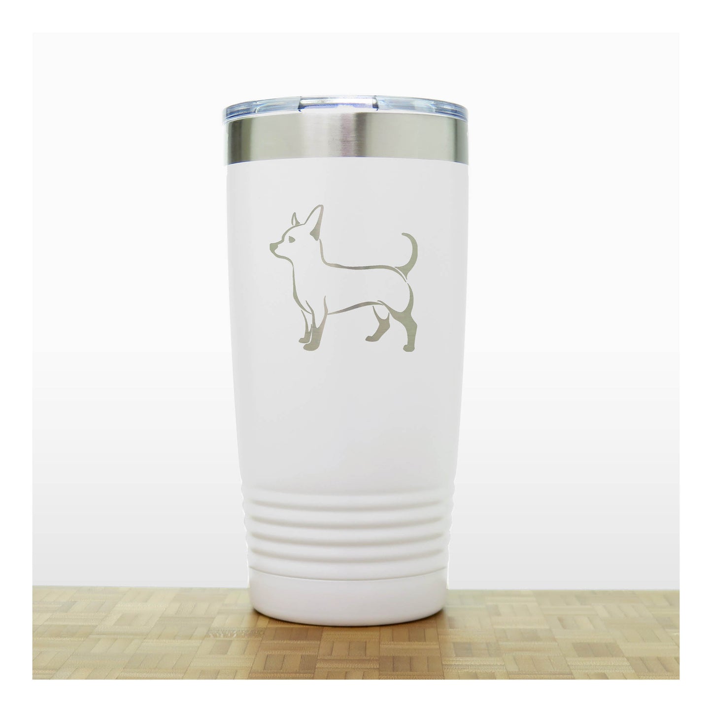 White - Alaskan Eskimo 20 oz Insulated Tumbler - Copyright Hues in Glass