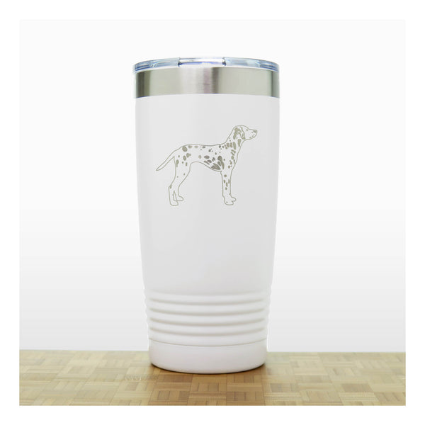 WhiteRed - Dalmation 20 oz Insulated Tumbler - Copyright Hues in Glass